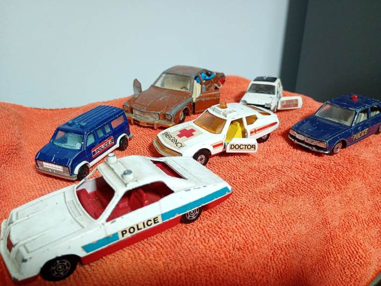 Vintage collectables cars, police vehicles 