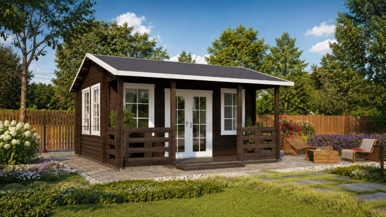 Garden Log Cabin Malta 5m x 5.12m Shed, Game Room, Garden Office