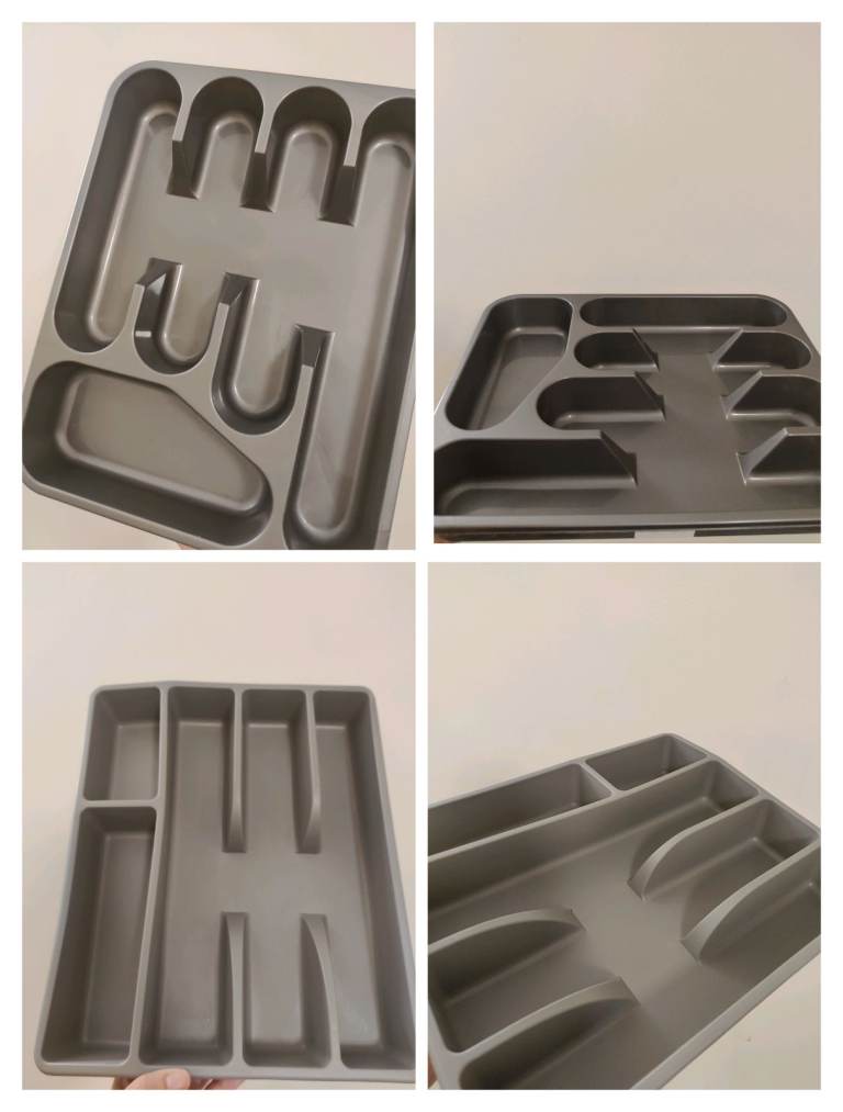 Two cutlery trays