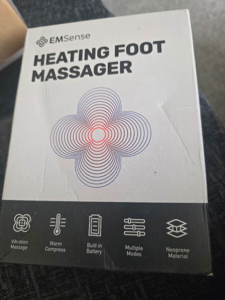 EMSense Heating Foot Massager - New in Box
