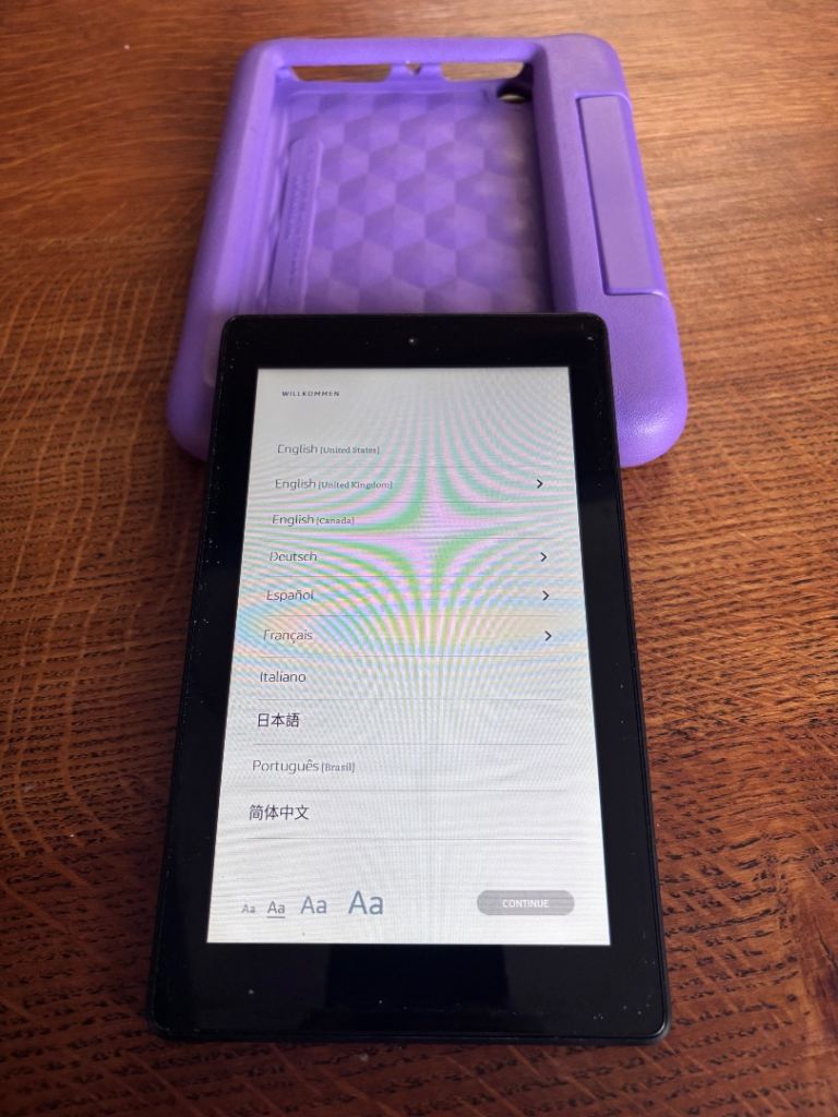 Amazon Fire Tablet with protective case 
