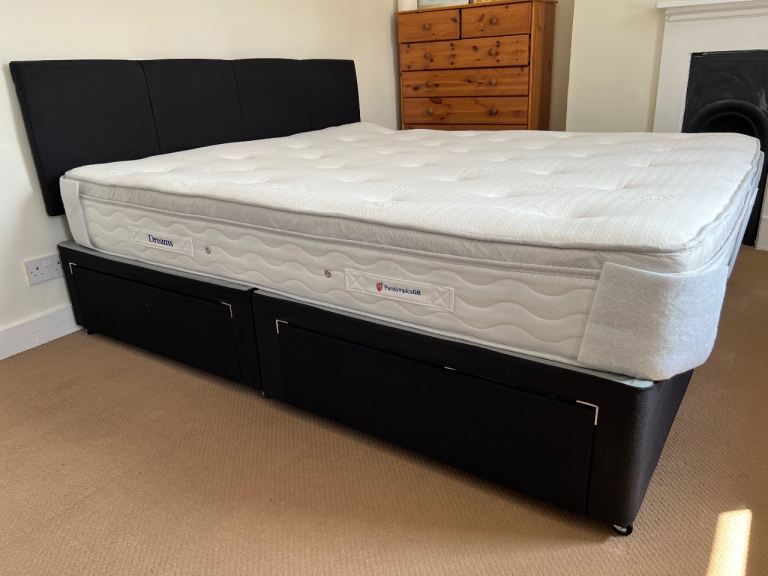 Superking divan bed with Dreams mattress 