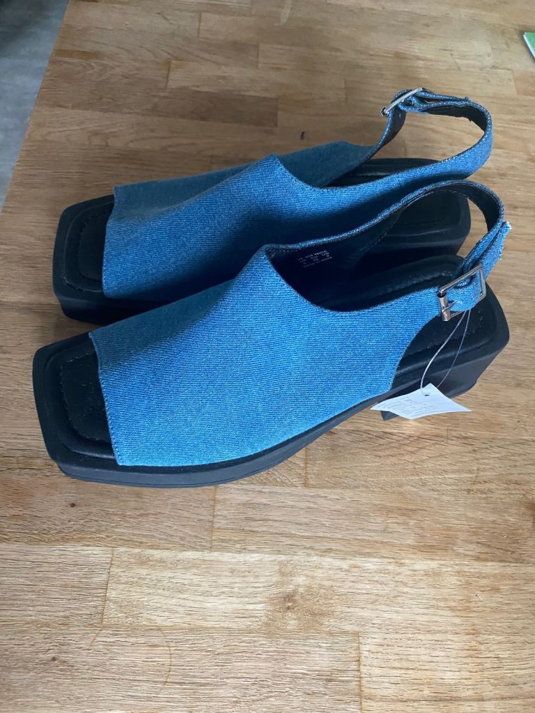 Denim type sandals