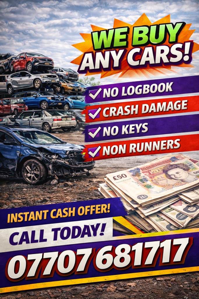 We Buy Any Cars! Logbook, Crash Damage, Non-Runners