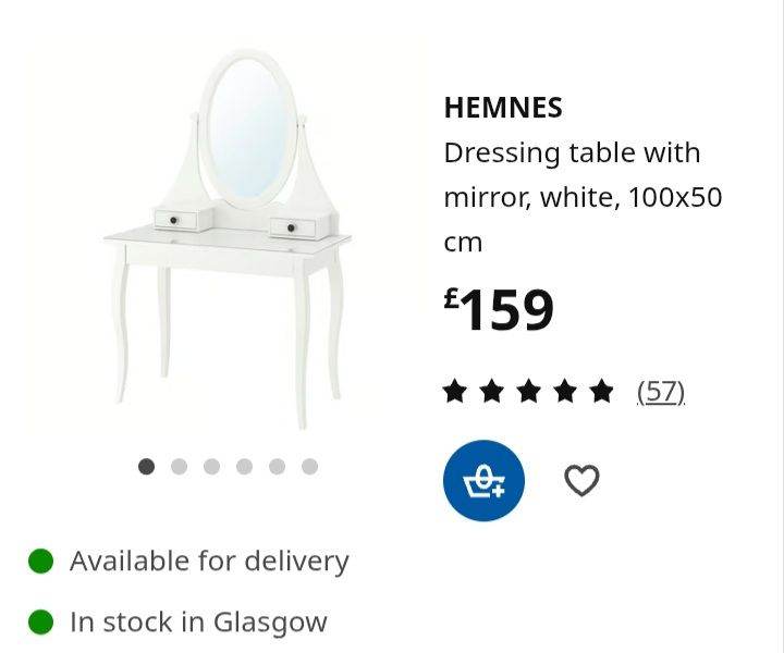 IKEA HEMNES DRESSING TABLE 