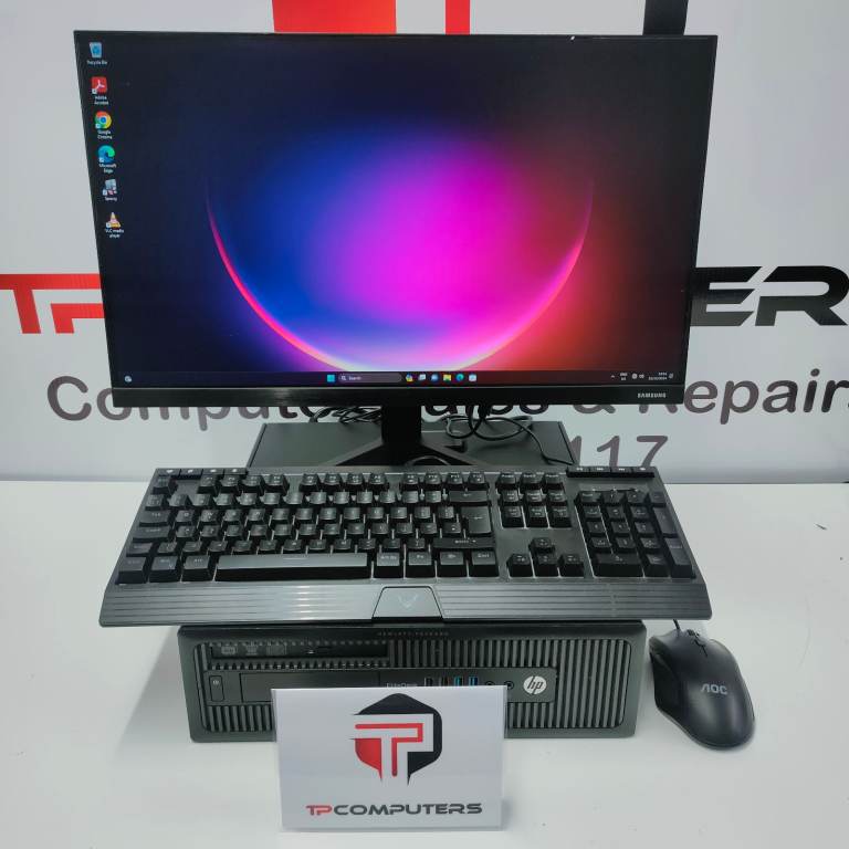 BARGAIN HP Computer PC Setup with Monitor | Intel i7 Processor | 16GB RAM | 256GB SSD