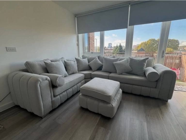  Corner Sofa with Ottoman – Excellent Condition