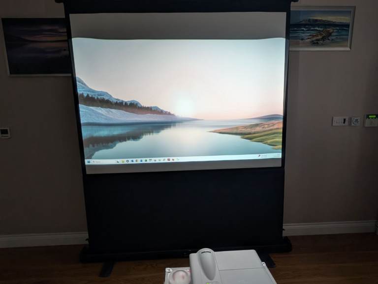 80 inch portable Projector Screen - floor standing - excellent condition
