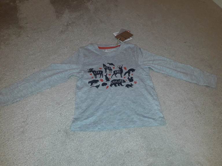 Mountain Warehouse Grey Coloured Boys Top (3-4 years) - NEW