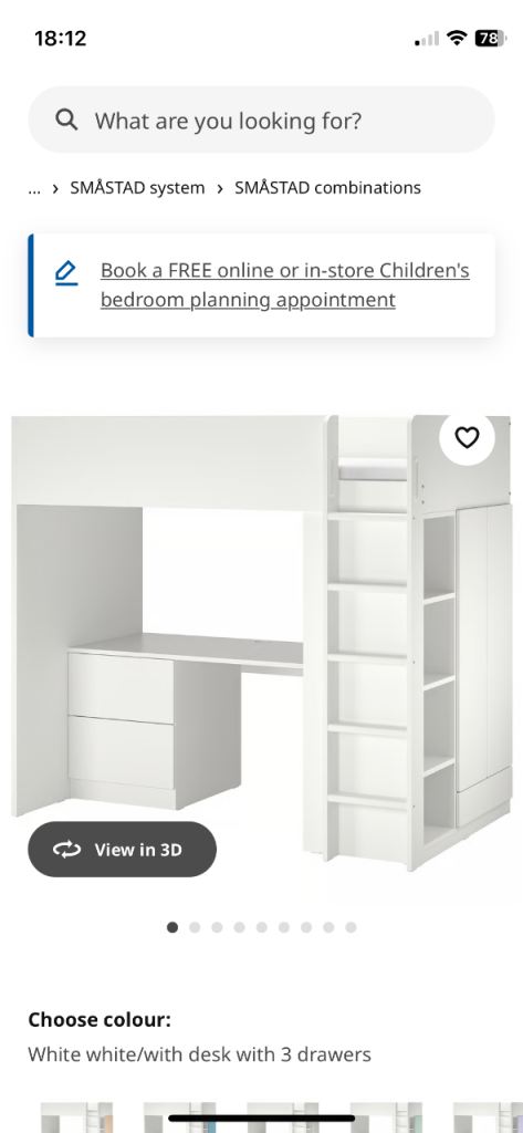 IKEA smastad cabin bed 
