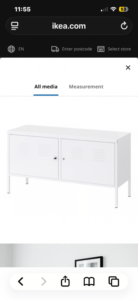 White ikea storage cabinet 