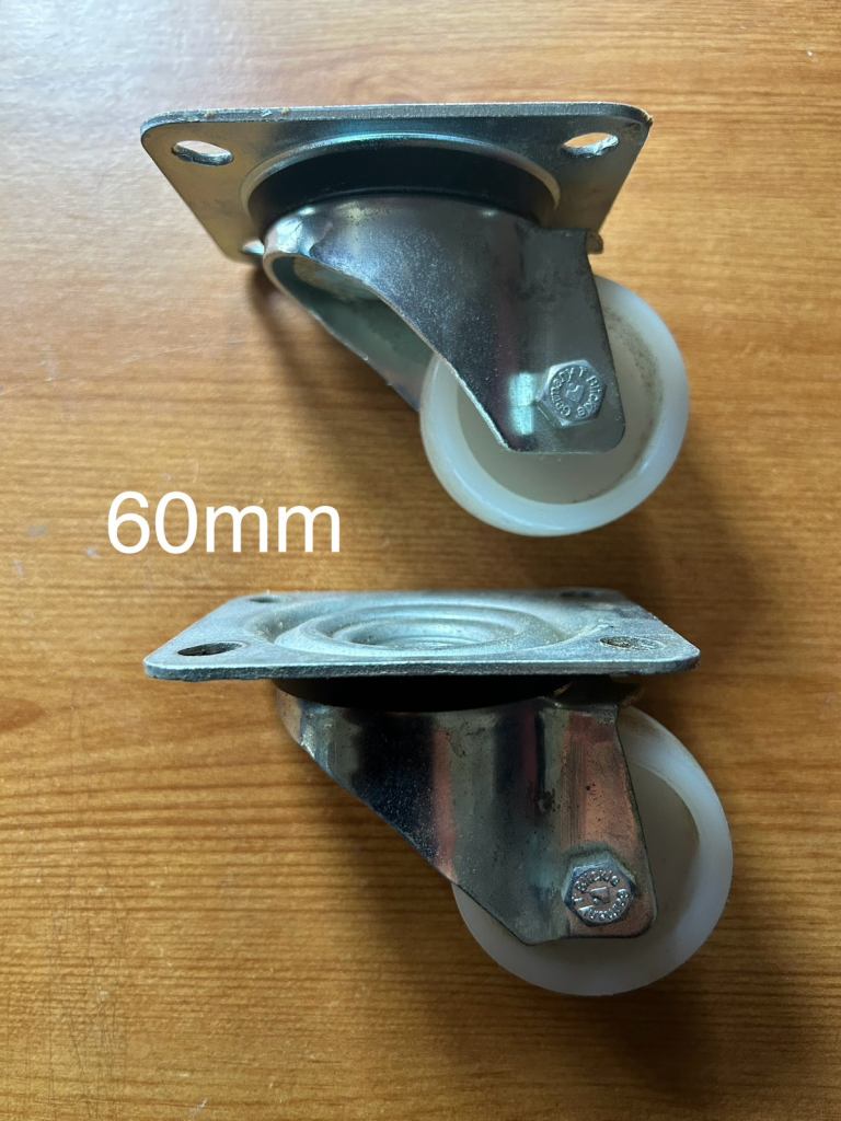 x2 60mm Blickle Swivel Castors with Rubber Wheels - £20 for both 