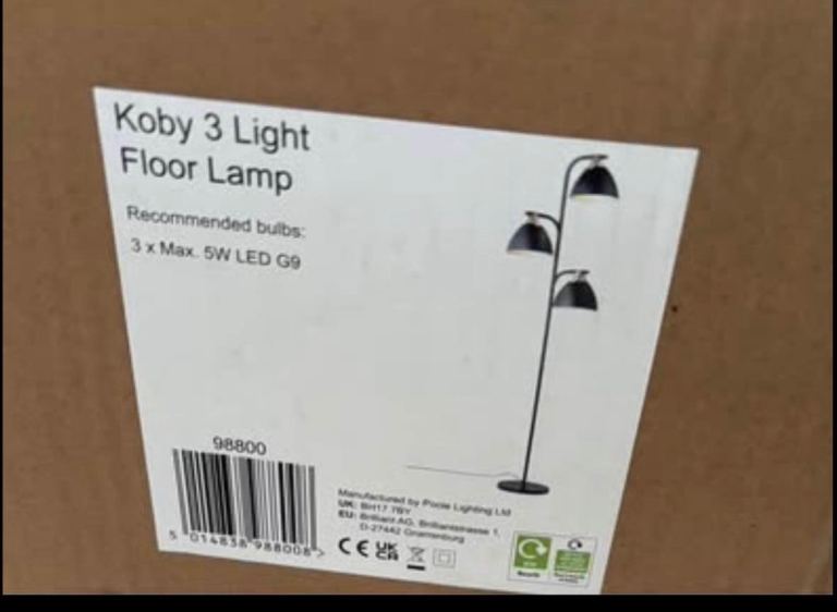 Dunelm Floor Lamp Black/Gold