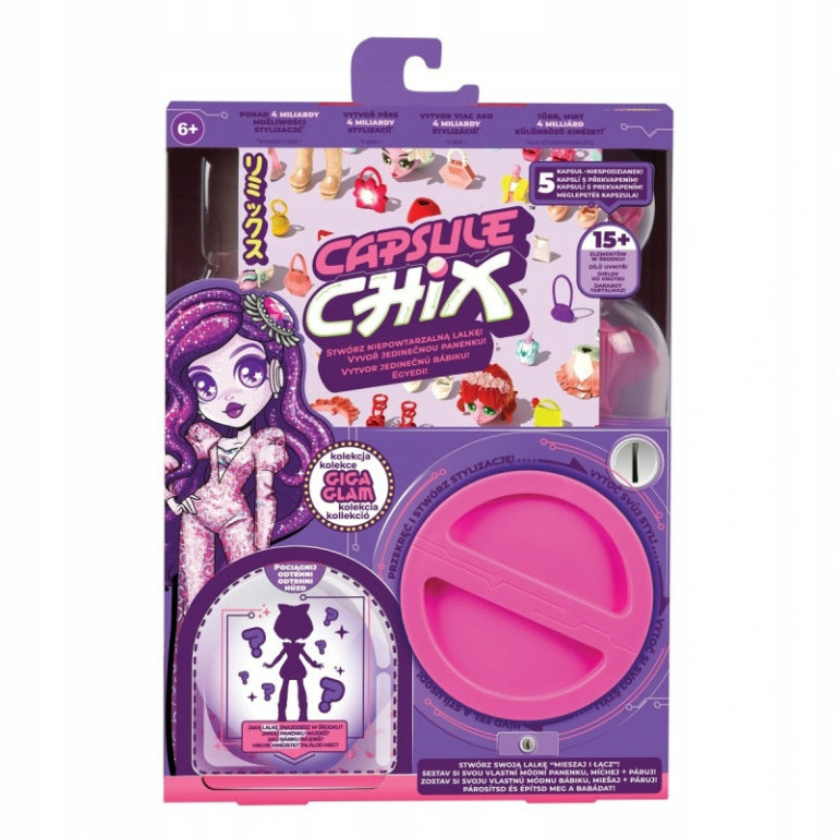 BRAND NEW SEALED - CAPSULE CHIX FASHION DOLL 15+ Pieces Age 6+ GIGA GLAM