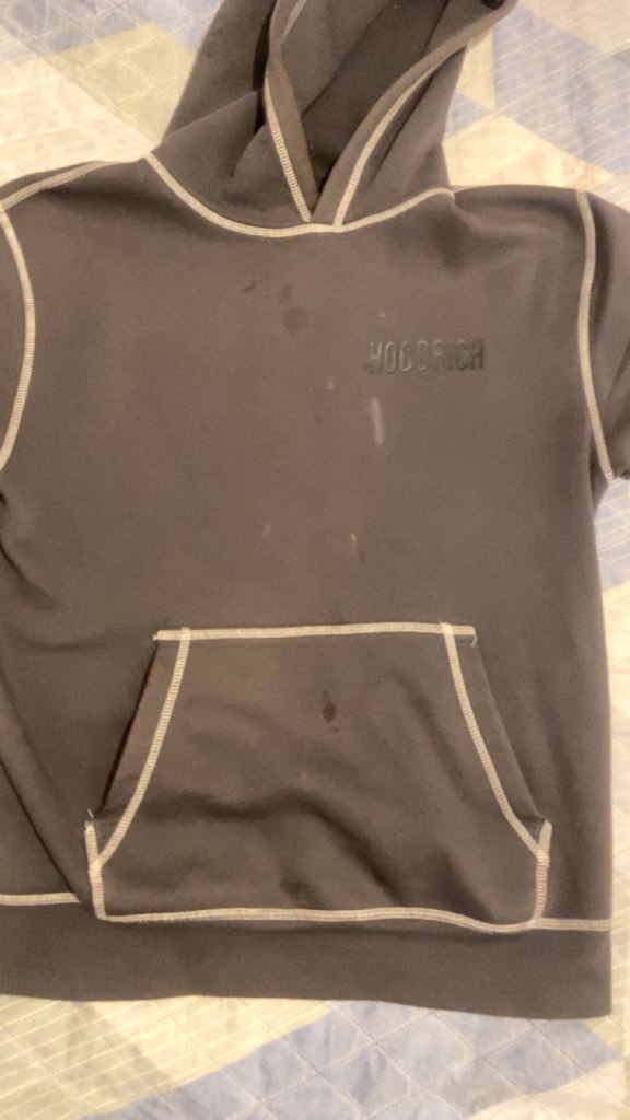 Hoodrich Grey Hoodie - Size S, Fair Condition
