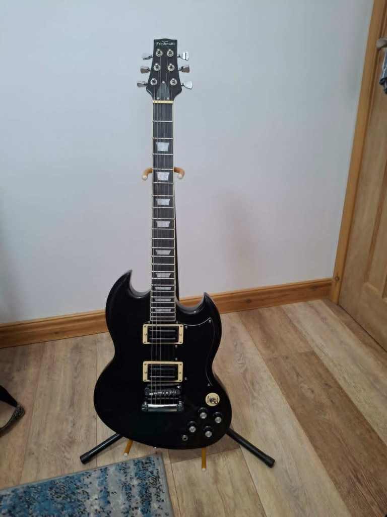 New ‘B’ Stock SG Style Electric Guitar from Freshman with Upgrades 