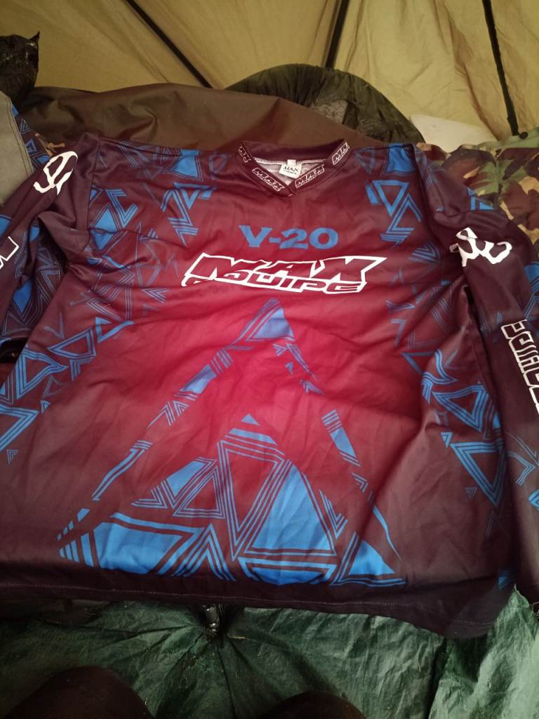 Motocross top and bottoms. 