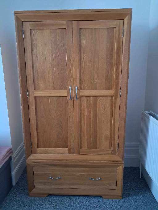 Oak Furniture Land Double Wardrobe and Chest of Drawers