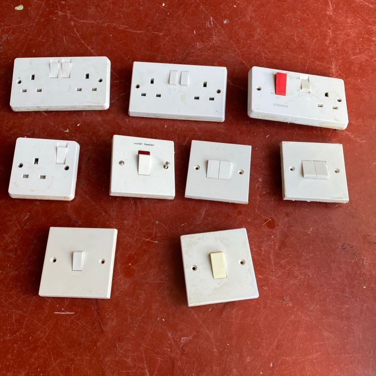 Asssorted power sockets & switches