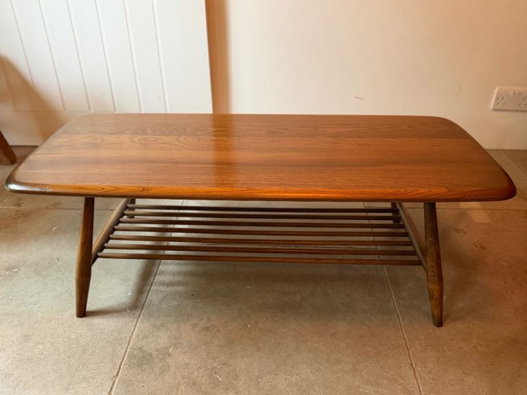 Ercol Vintage Mid Century Coffee Table – Solid Light Elm - Danish ...