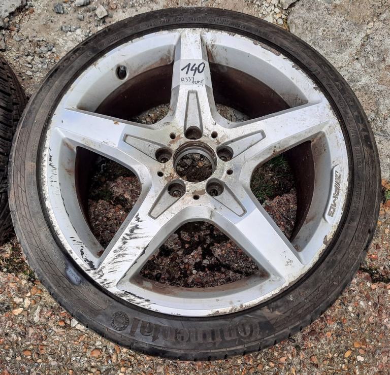 MERCEDES SLK 1X 18'' GENUINE AMG SILVER POLISHED USED REAR ALLOY WHEEL TYRE FL140