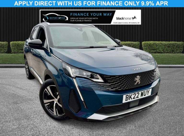 2022 22 PEUGEOT 3008 1.2 PURETECH GT SUV 5DR PETROL MANUAL EURO 6 (S/S) (130 PS)