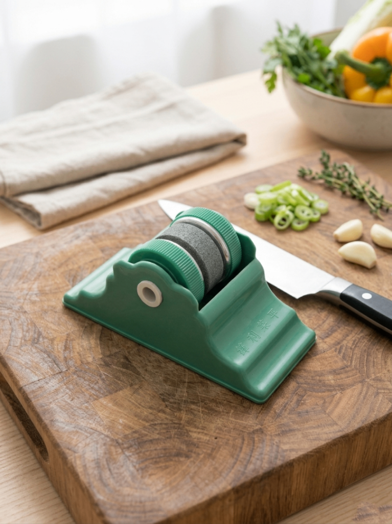 Mint Green Manual Knife Sharpener (Unused)