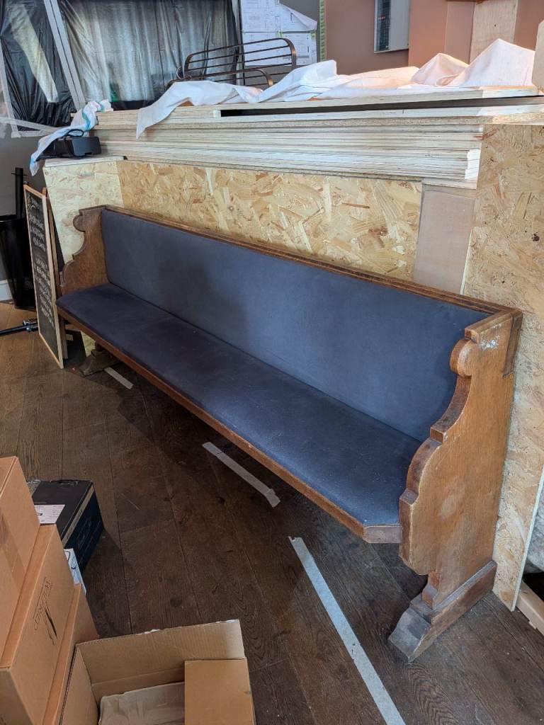 Pocklington All Saints Antique Solid Oak Church  Chapel Choir Pews Benches 209cmL