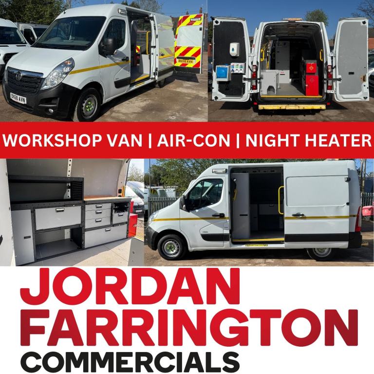 2018 VAUXHALL MOVANO L2 H2 WORKSHOP VAN EURO 6 DIRECT FROM NETWORK RAIL*AIR-CON*