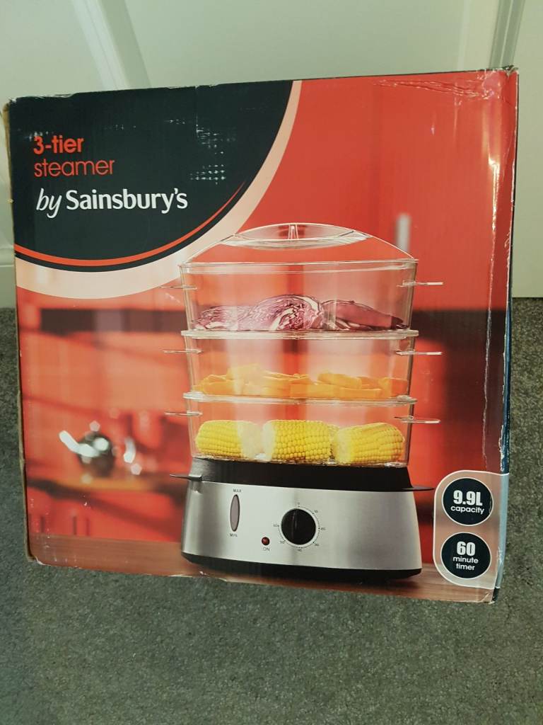 3-tier electric steamer