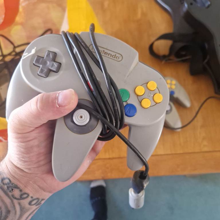 Nintendo 64 Console with Two Controllers and Memory Pak