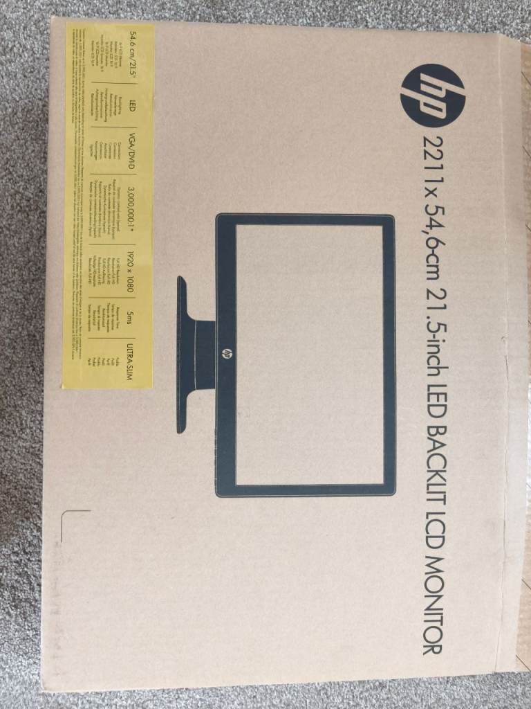 HP PC 21.5 LED Backlit Monitor *REDUCED*Screen