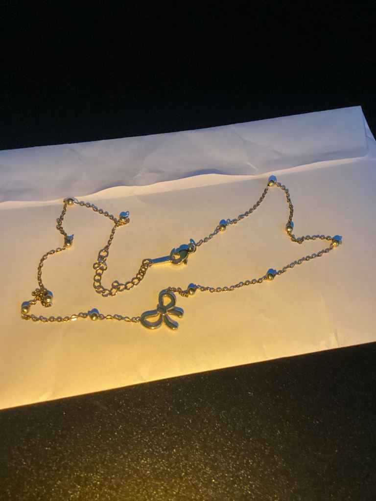 Gold Bow Necklace