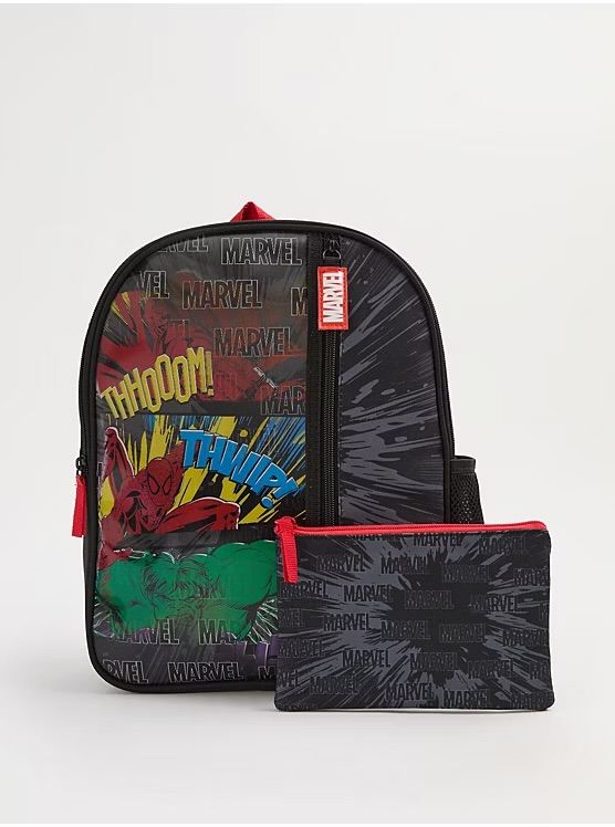 New Marvel Spiderman Backpack and Pencil Case Set