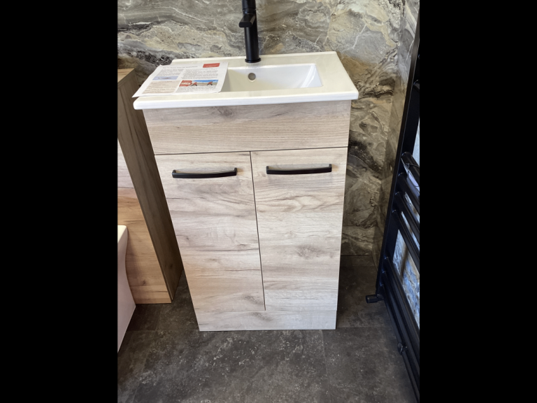 Vanity Unit  with brown/grey tones + Basin - 60cm  New   