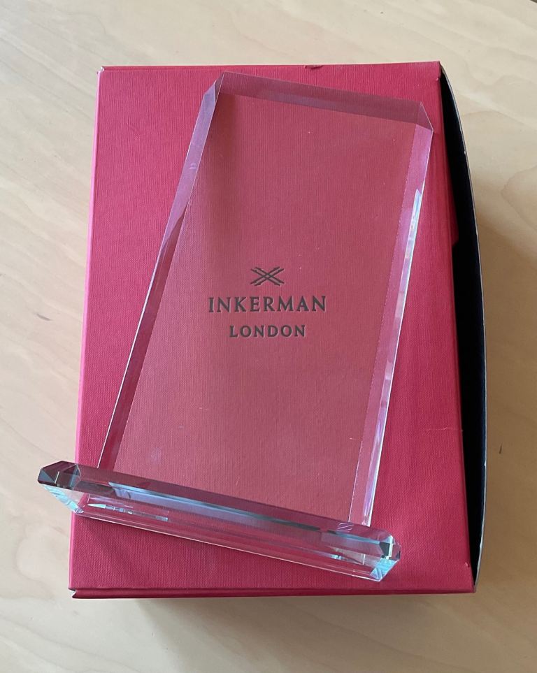 BRAND NEW INKERMAN OF LONDON BLANK GLASS TROPHY AWARD (Photo Mount Frame)