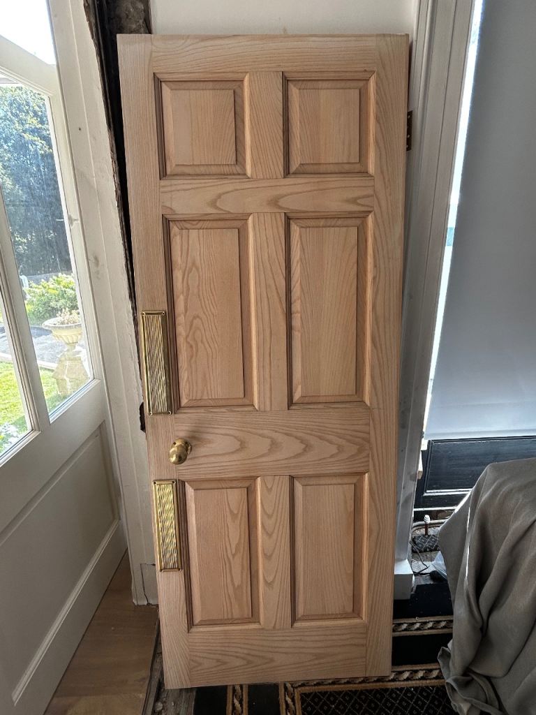 6 panel harwood door 