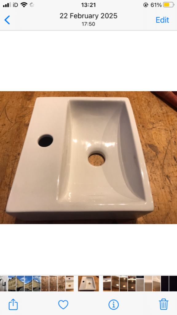 New White Ceramic Sink Basin