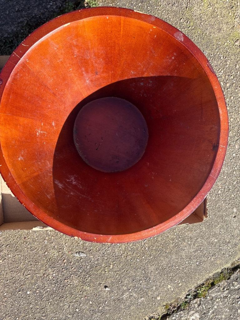 Vintage Wooden dark brown bowl 