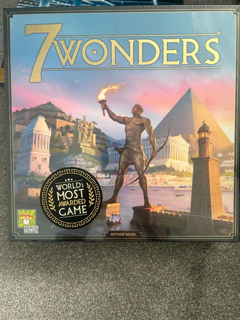 7 Wonders Board Game – Brand New, Still Sealed