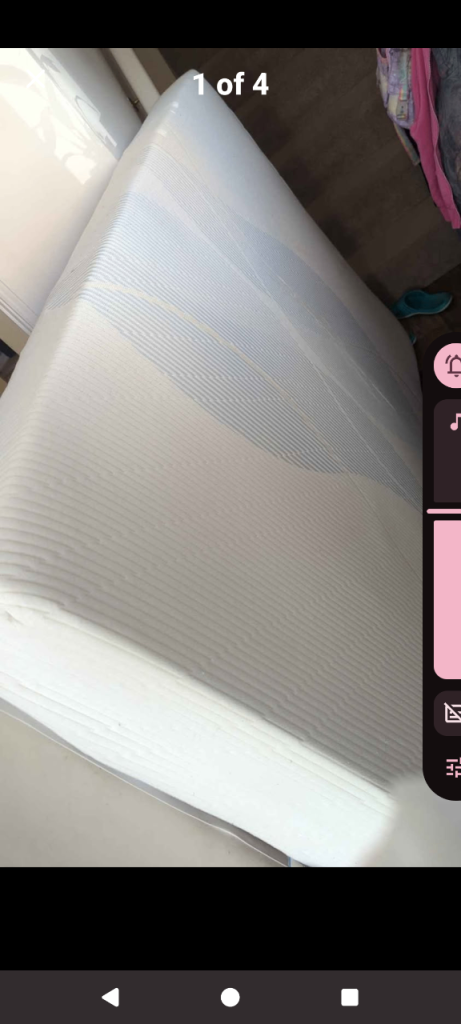Free Small double memory foam mattress. Fire Resistant