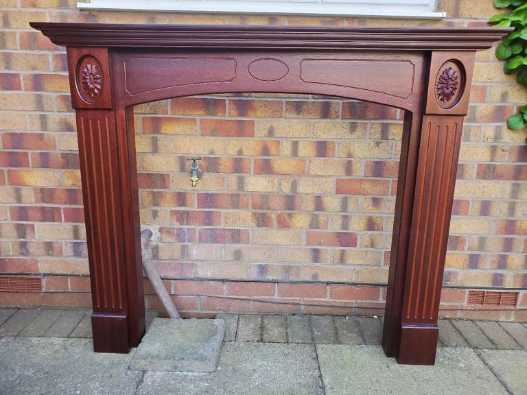 Wooden Fire Surround, Rosewood colour