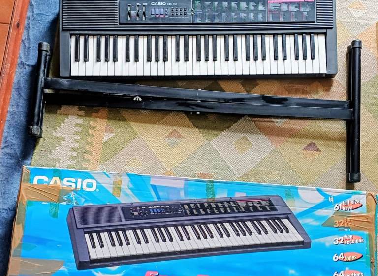 BARGAIN Original Casio CTK-450 Electronic Keyboard 51-Key Piano Boxed + Professional Keyboard Stand
