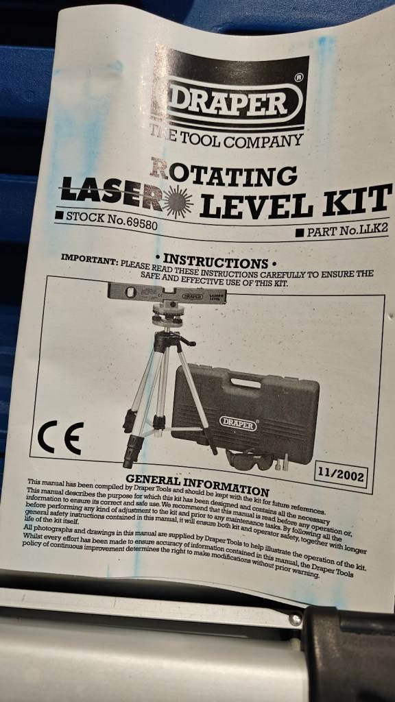 Draper rotating laser level kit
