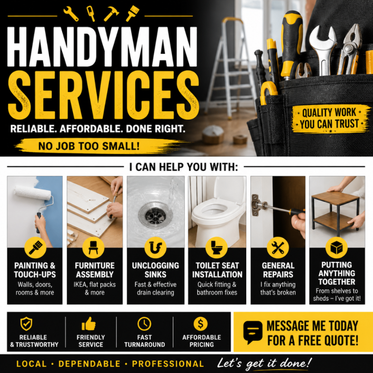 🔧 Reliable Handyman Services – Get It Done Right! 🔧