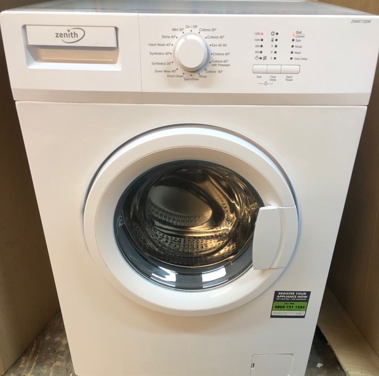 Zenith 7kg,1200 spin washing machine. Model ZWM7120W 