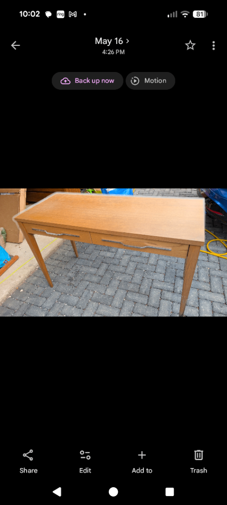 Wooden Desk with Drawers – Good Condition