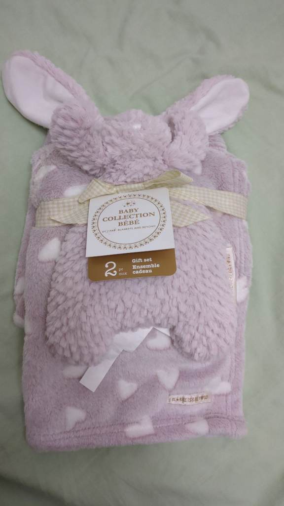 Baby blanket and bunny toy 