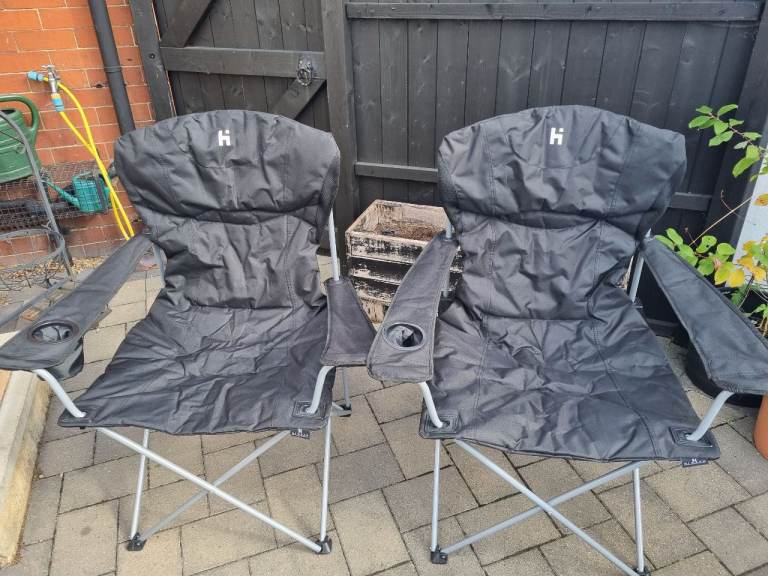 Higear Kentucky Camping Chairs x2 – Black, Good Condition