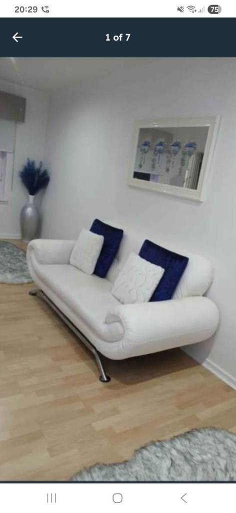 Sofology italian leather 3 seater sofa